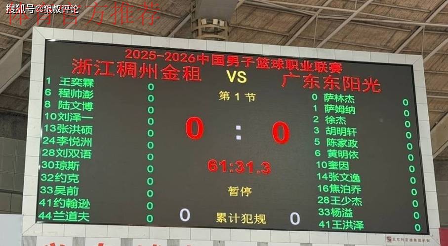 徐杰在列！广东vs浙江12人名单出炉：萨姆纳PK约克领衔外援大战